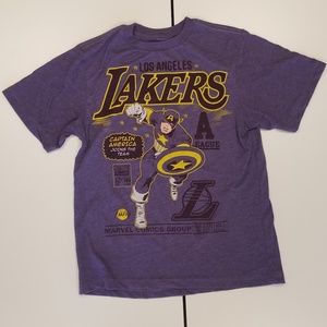 NBA Marvel Captain America Lakers Tee